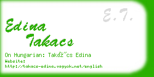 edina takacs business card